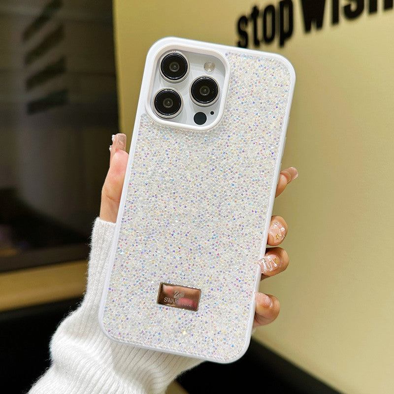 Luxury full diamond iPhone 16 rhinestone mobile phone case Apple 15 suitable for 14promax diamond anti-fall full protection