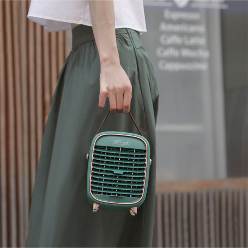 fan portable portable water cooling fan mini mute humidification small fan desktop cooling fan