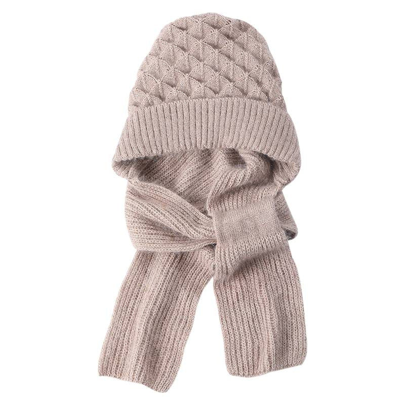 Women's winter hats, new style hats, scarves, integrated snow hats, plush and thickened wool hats, buckle earmuffs, knitted hats