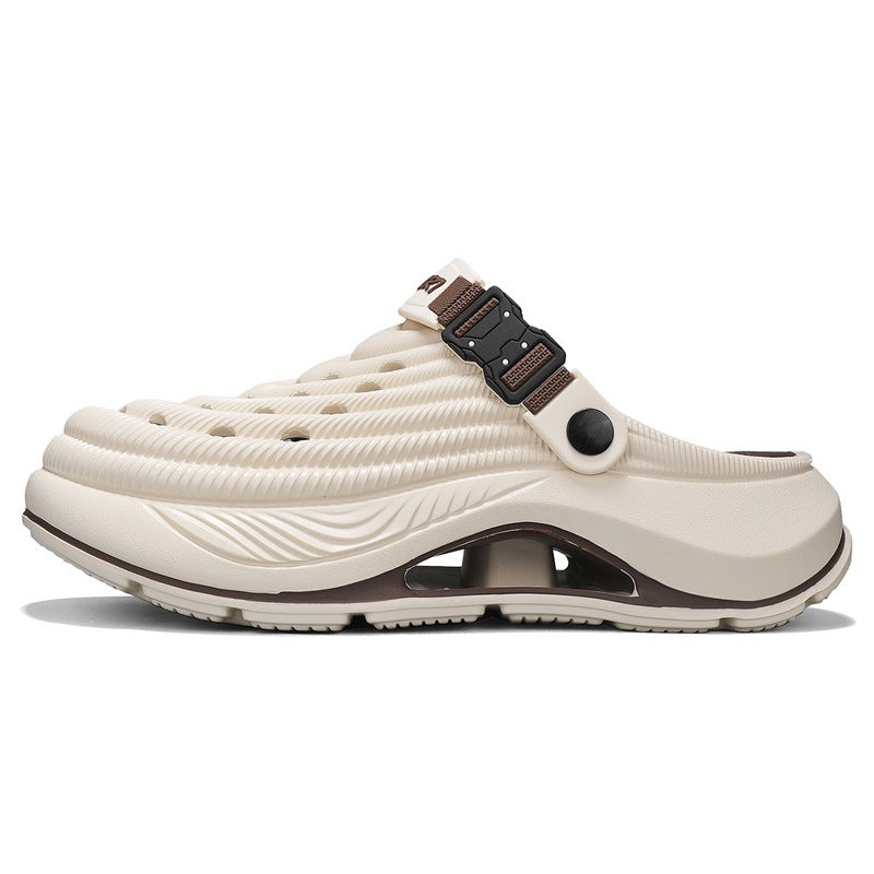 Hole shoes for men, summer outdoor wear, new beach shoes with anti-slip thick soles, men's outdoor sandals