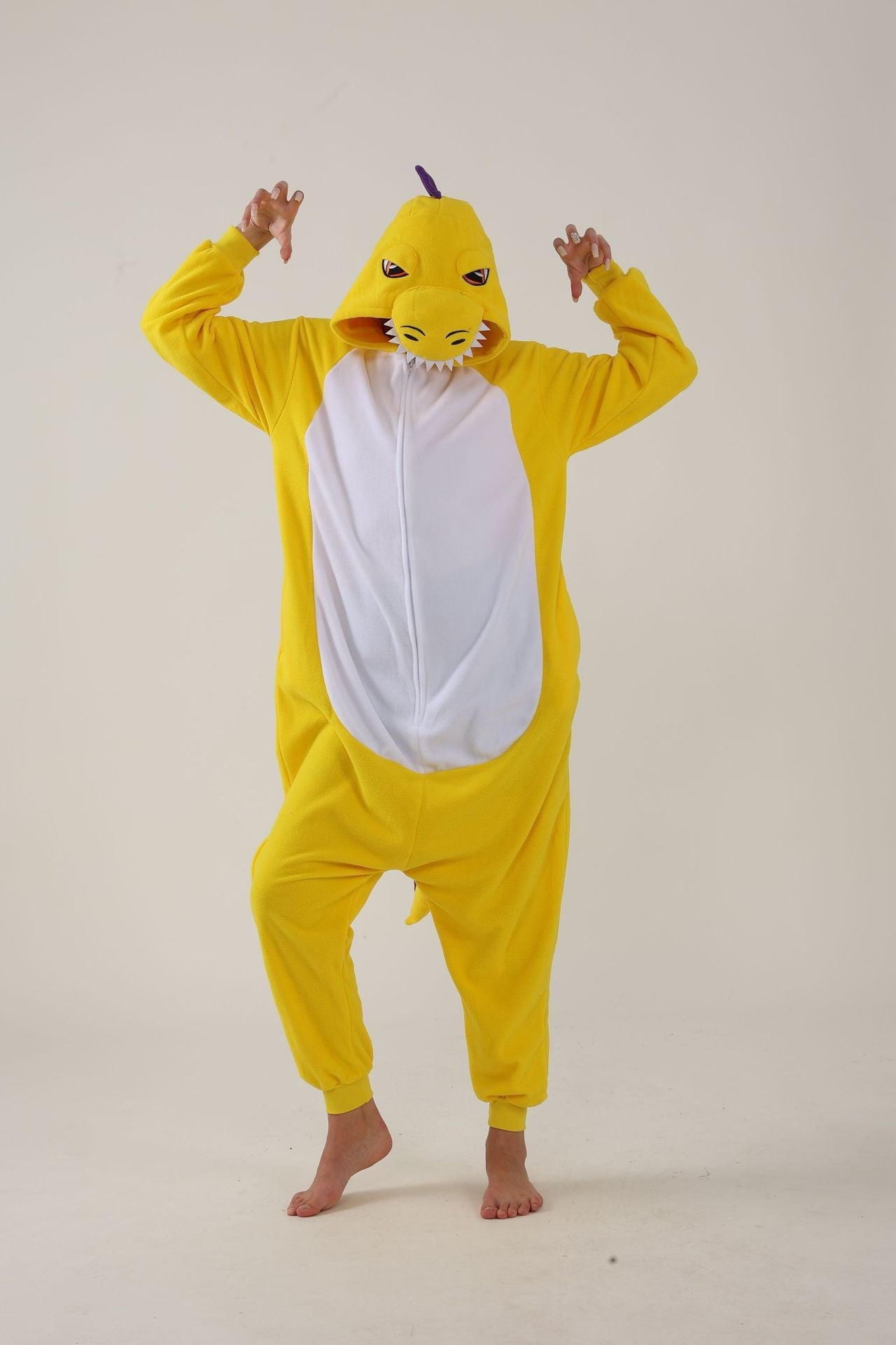 Salamander dragon taming tiger shark lion brown monkey Teletubbies adult cartoon one-piece pajamas Halloween cosp