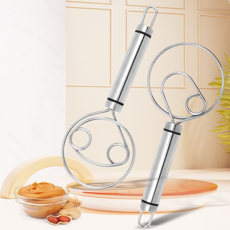 Stainless steel powder beater single eye coil flour mixer dough mixing tool
