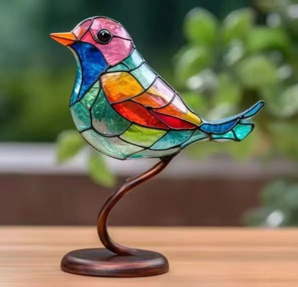 New colorful bird home decoration ornaments Bird metal home decorations