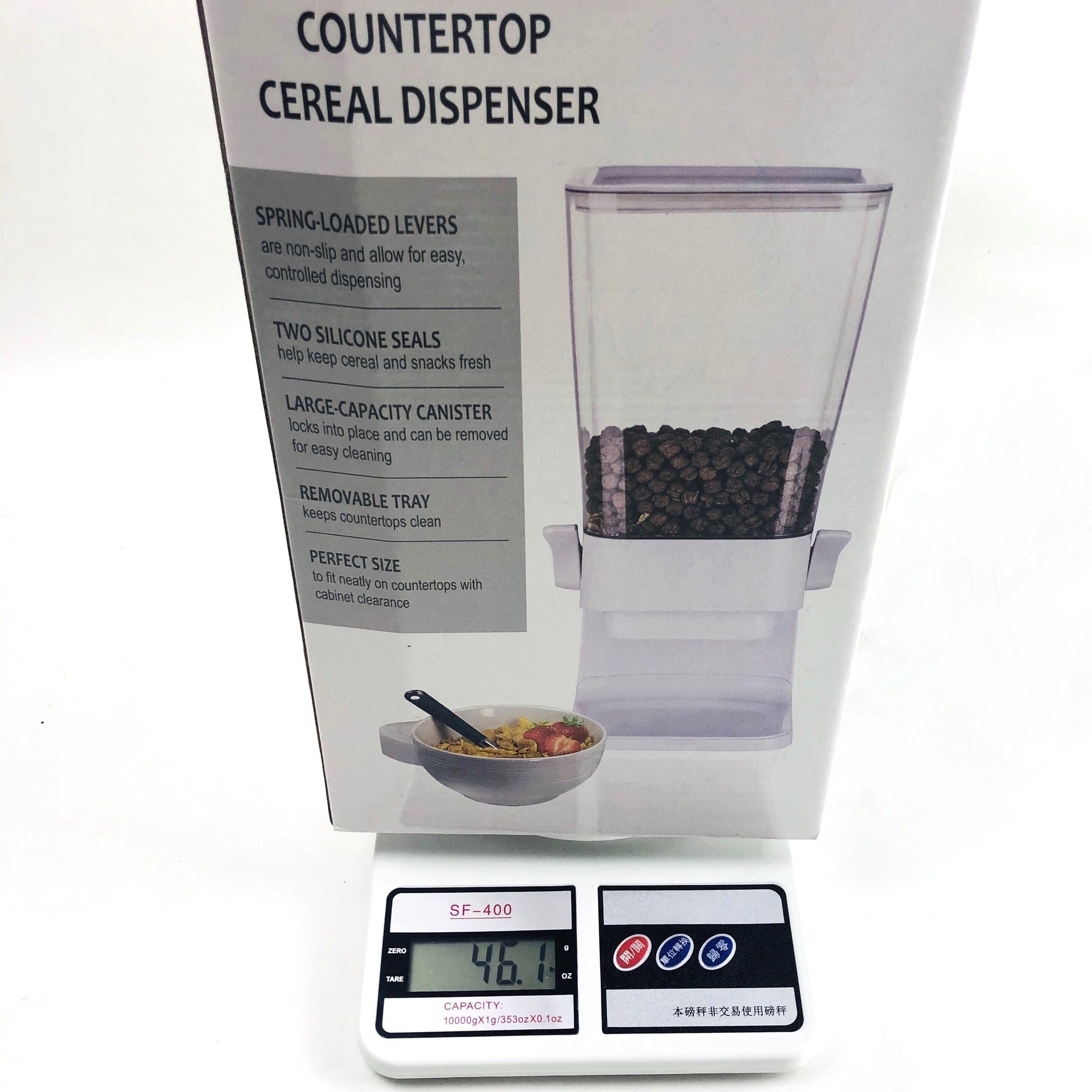 5.5L Cereal Machine Food Grain Storage Jar Cereal Machine Kitchen Cereal Dispenser
