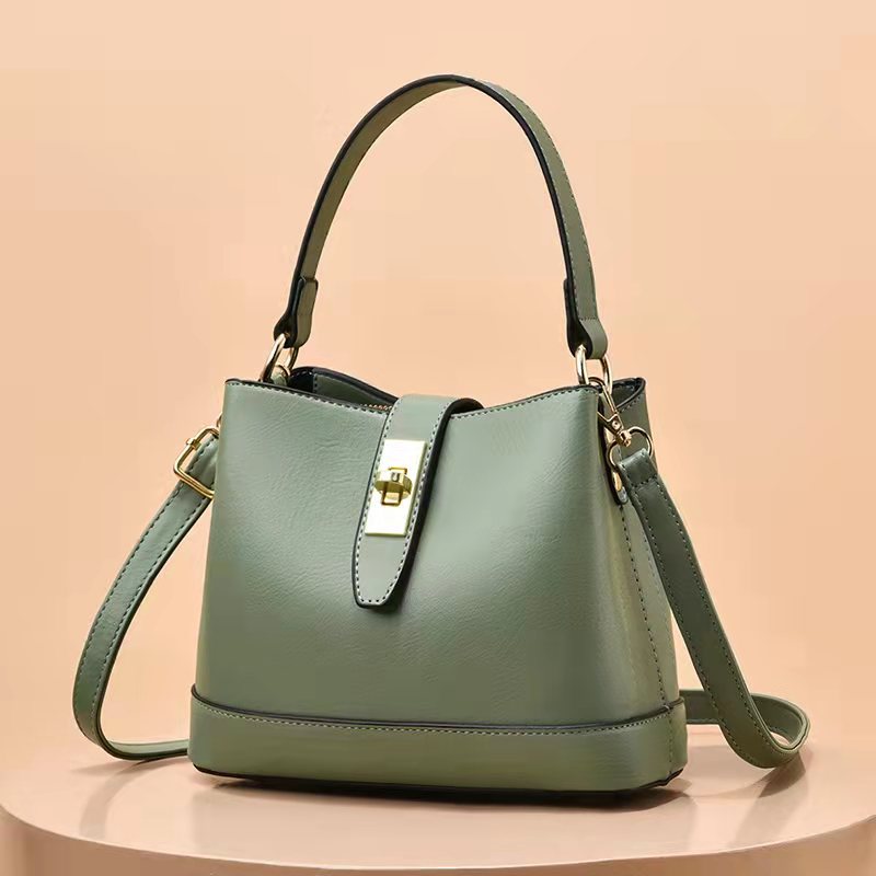 Korean bucket bag women's soft leather ladies bag 2025 new niche light luxury fashion bag handheld shoulder messenger bag