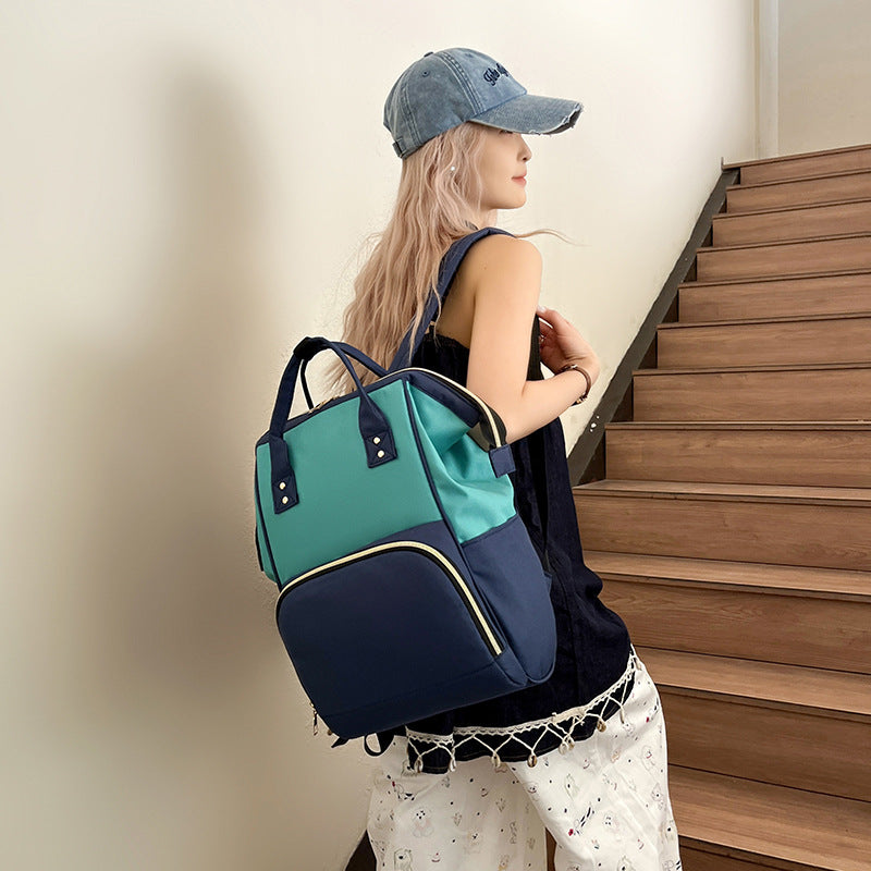 Mommy bag factory direct sales fashionable portable mother and baby bag for going out large capacity bottle insulation multi-pocket backpack mommy bag