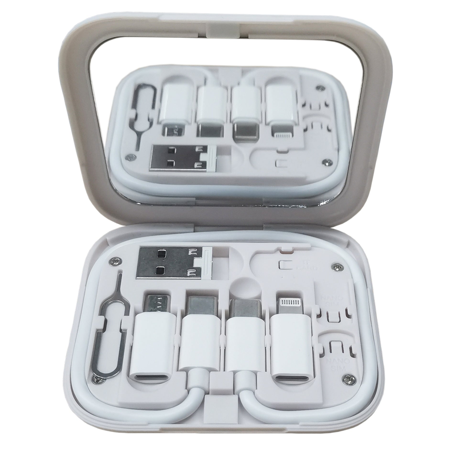 portable magnetic fast charging data cable foldable portable three-in-one universal box typec charging cable
