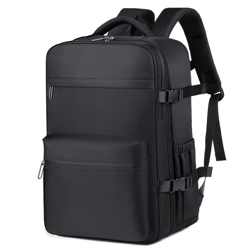 High-end business backpack vacuum compression backpack for men with large capacity and double side pockets including vacuum pump