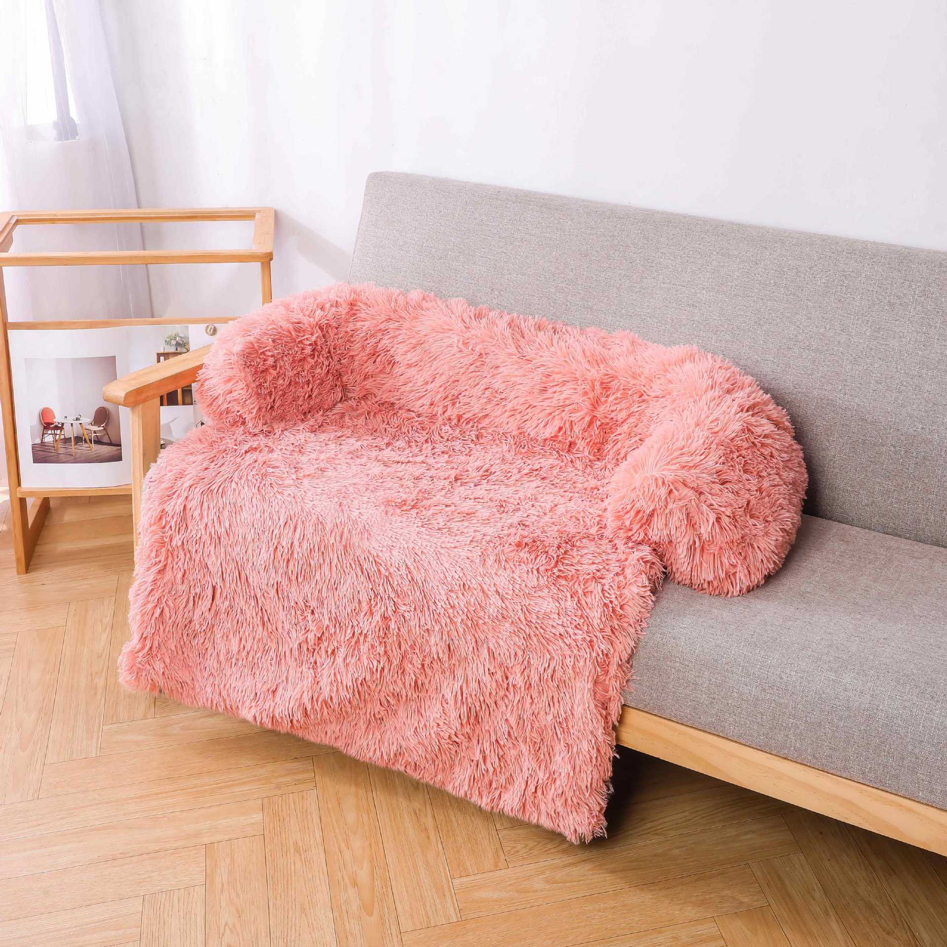 Cross-border hot selling pet plush right angle sofa for cats and dogs universal detachable and washable non-slip dog and cat sofa pet supplies