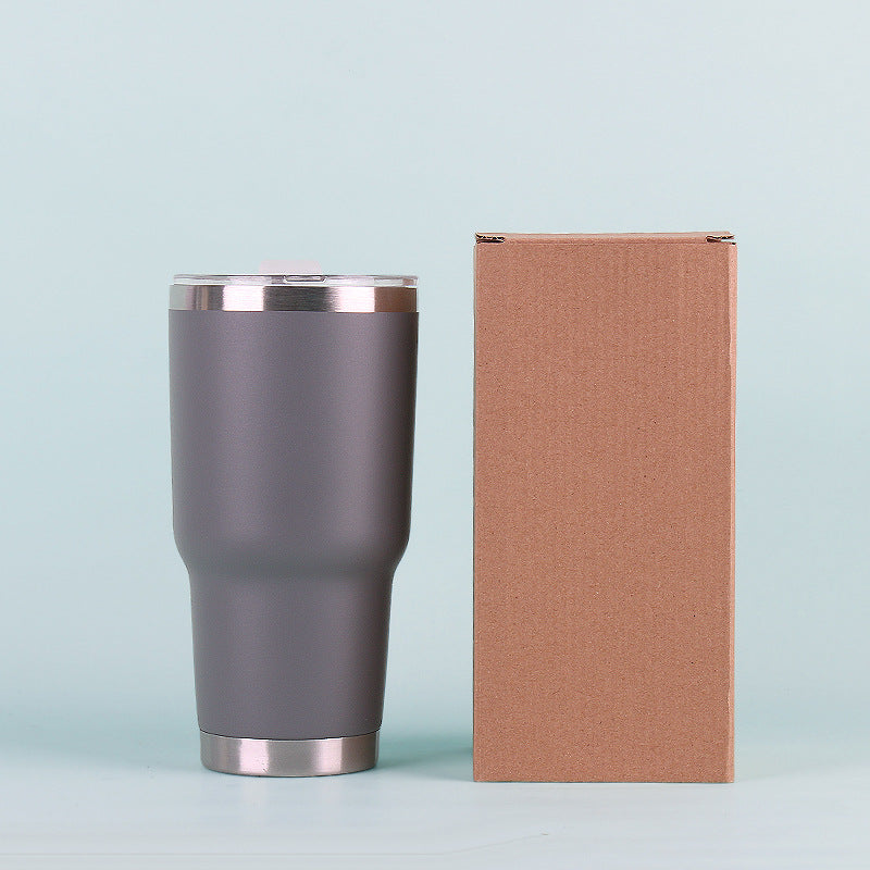 30oz car mug, ice beer mug, 304 stainless steel color insulation mug, gift mug, plastic spray mug wholesale