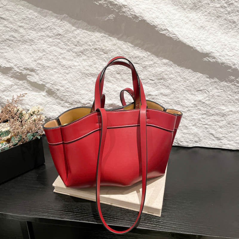 High-end women's bag, one-shoulder handbag, tote bag, 2025 spring fashion casual all-match large-capacity commuter underarm bag