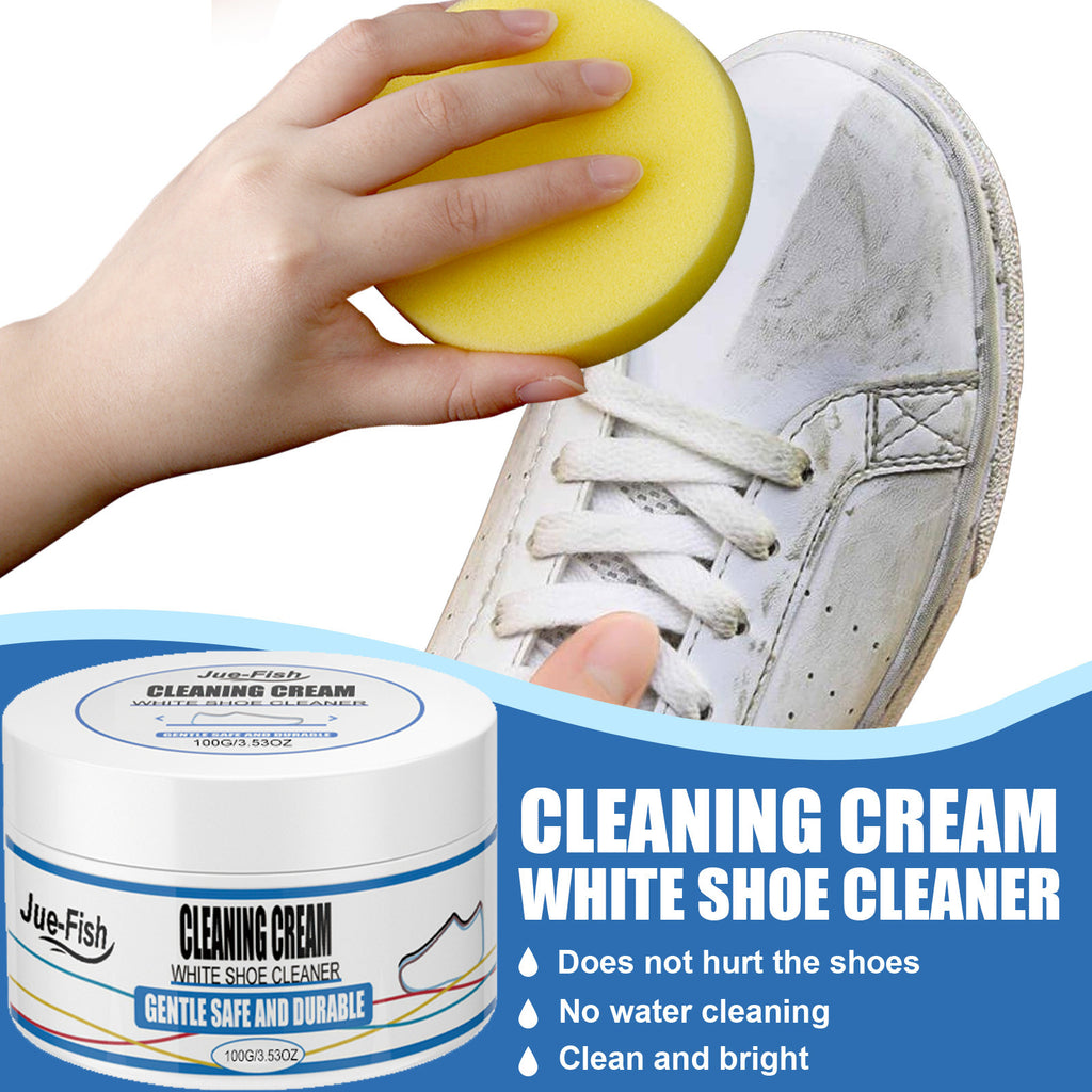 Jue Fish White Shoe Cleaning Cream Whitening Magic Tool No-wash Sports Canvas Shoes Cleaning and Stain Removal