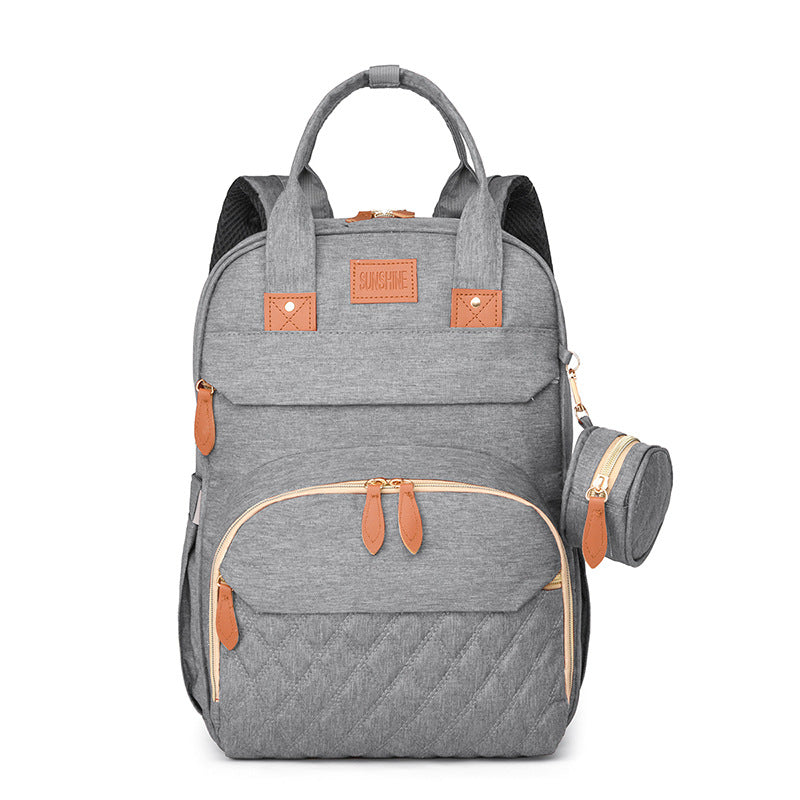 Cross-border exclusive new mommy bag backpack large capacity milk bag mommy bag mother and baby outing lightweight backpack