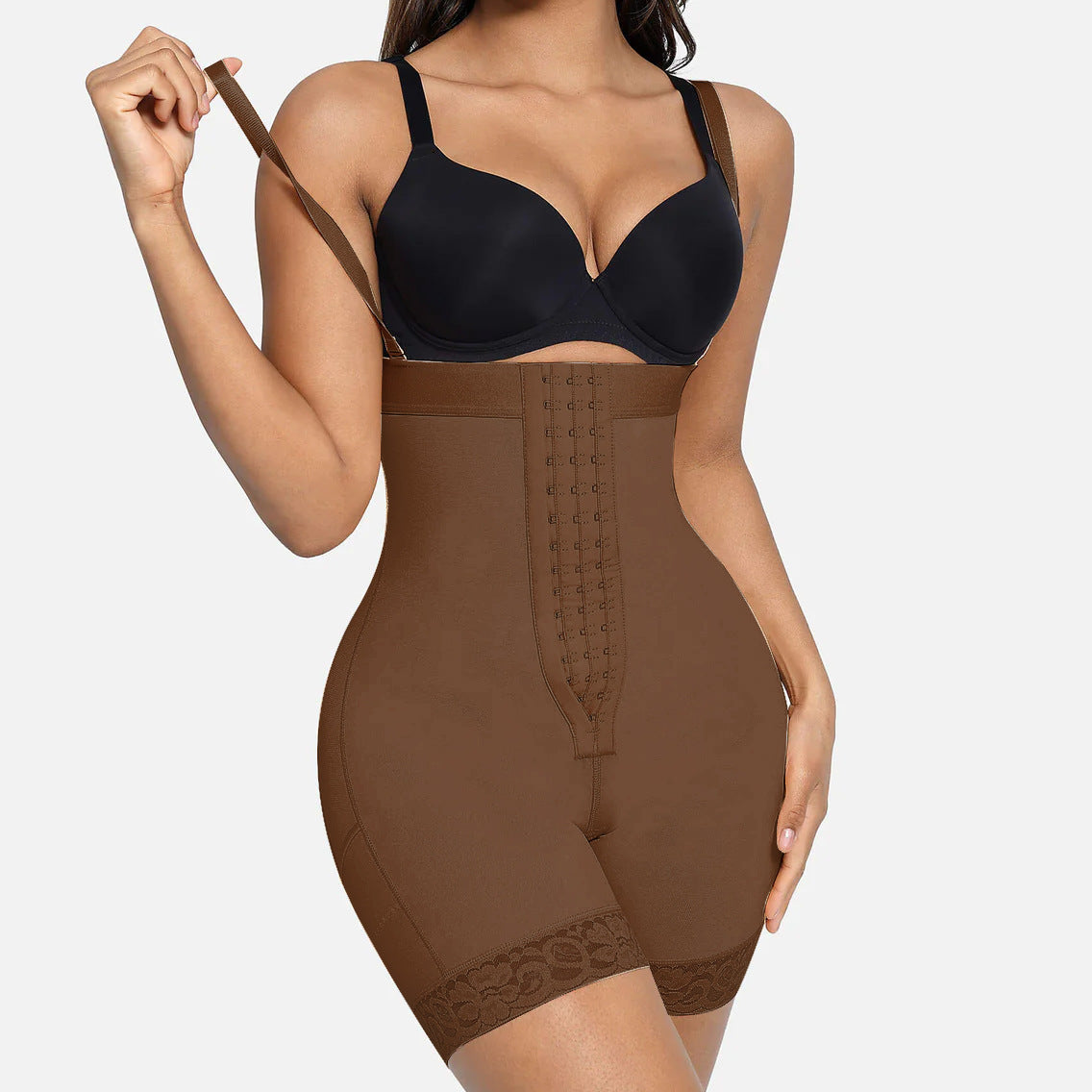 Spot cross-border buttoned belly lifting body shaping garment body high elastic fabric one-piece corset corset Shap ewear