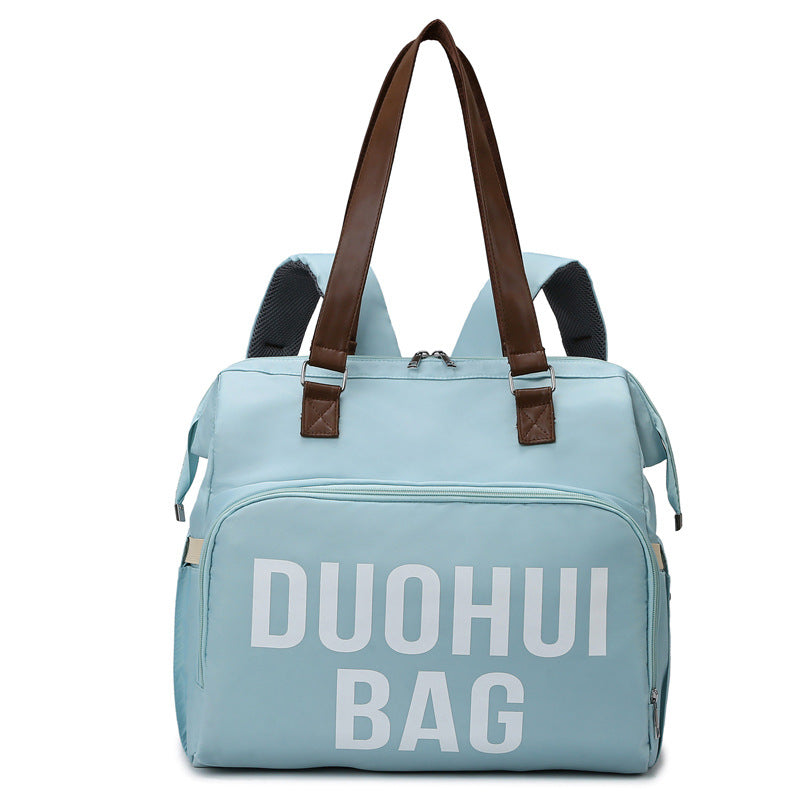 Mommy bag hot sale large size horizontal version multifunctional mother and baby bag can be carried on the shoulder or crossbody when going out