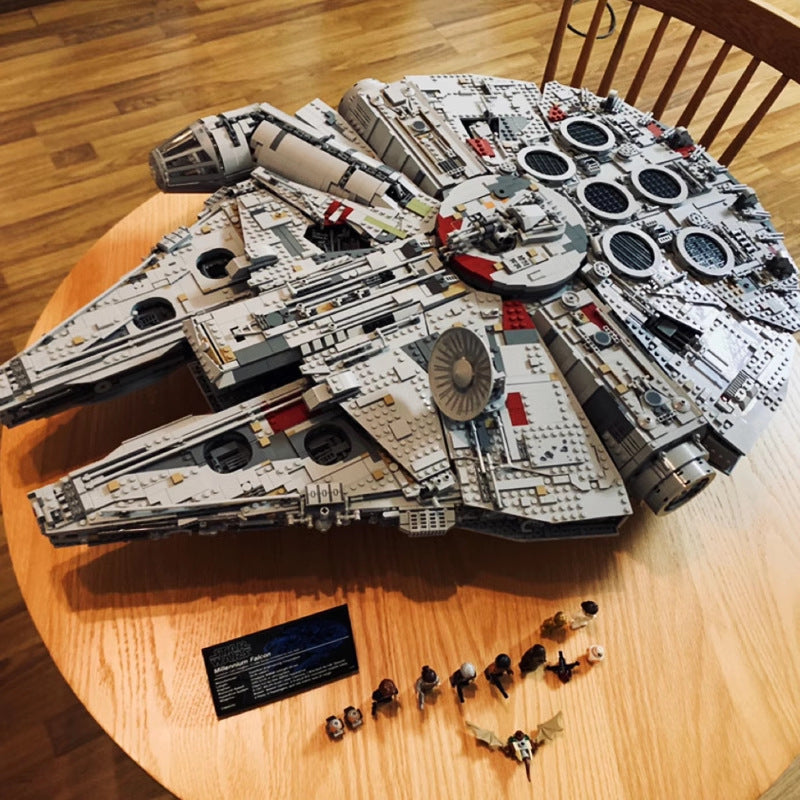 Compatible with Lego Millennium Falcon Star Wars building blocks assembly high difficulty large cross-border wholesale adult toy gift