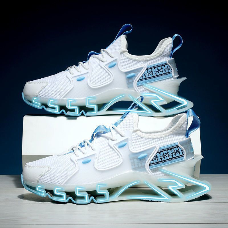 Sports men's black autumn and winter running shoes ultra-light shock-absorbing running mesh shoes casual autumn blade sports trendy shoes