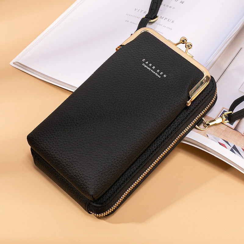 Mobile phone bag women's crossbody 2025 new simple large capacity card bag wallet integrated bag mini stylish small bag trend