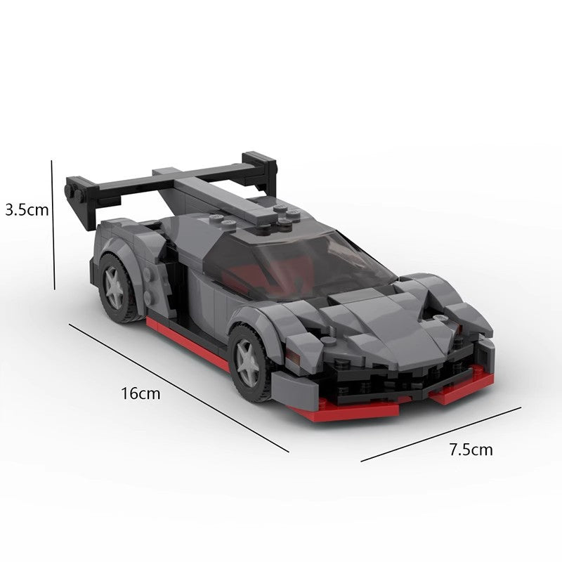 MOC building blocks compatible with Lego F43 Lamborghini Venom Supercar assembly speed series children's toy car