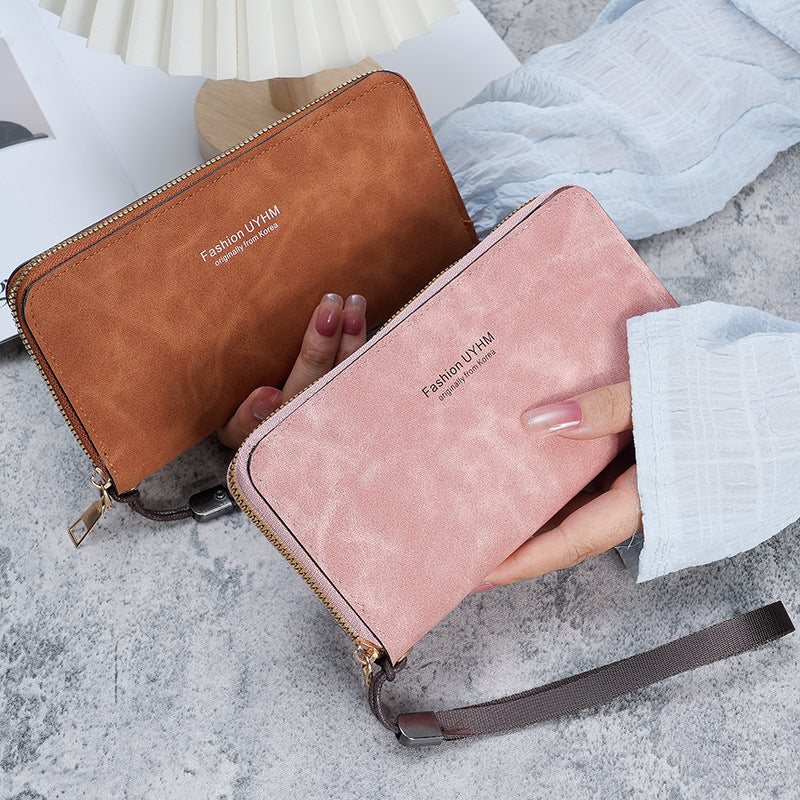 Women's hand-held long wallet new Korean version handbag multi-function card bag mobile phone bag coin purse female wallet