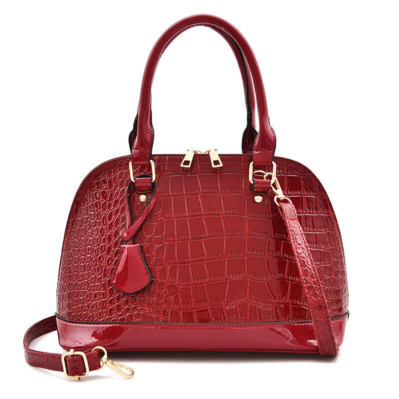 Bags for women 2025 spring and summer new fashion trend crocodile pattern crossbody bag handbag shoulder bag fashionable ladies shell bag