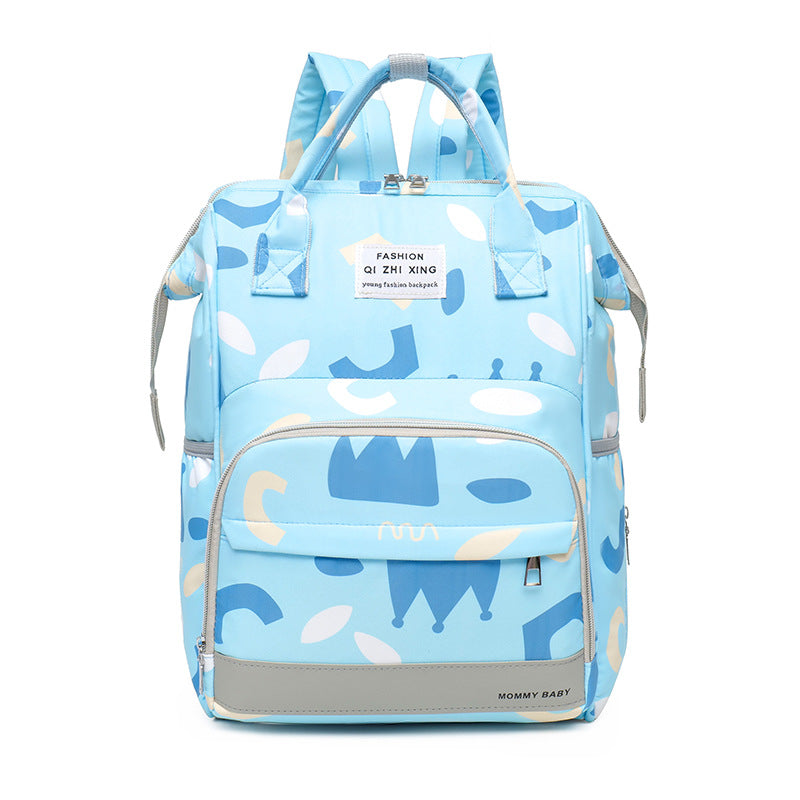 New Mommy Bag Backpack Mother and Baby Bag Korean Fashion Print Handbag Outdoor Portable Mother and Baby Bag