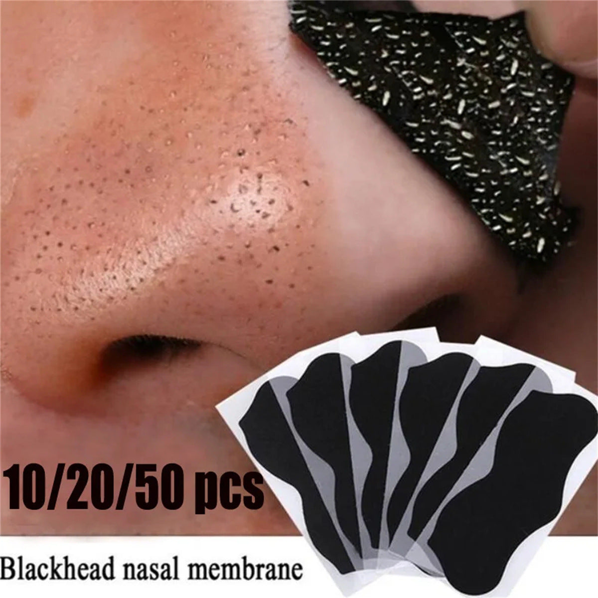Cross-border blackhead acne removal nose mask BLACKHEAD MASK 5PCS 10PCS 15PCS 20PC