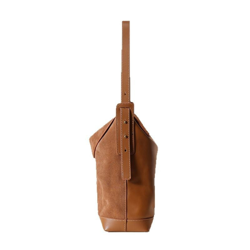 Spring and summer women's bag large capacity shoulder bag women 2025 new retro commuter shoulder bag frosted crossbody tote bag trend