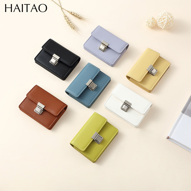 New style wallet, women's short solid color card holder, autumn and winter simple cross-border coin purse source manufacturer