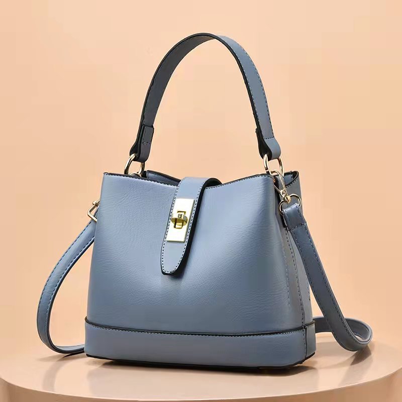 Korean bucket bag women's soft leather ladies bag 2025 new niche light luxury fashion bag handheld shoulder messenger bag