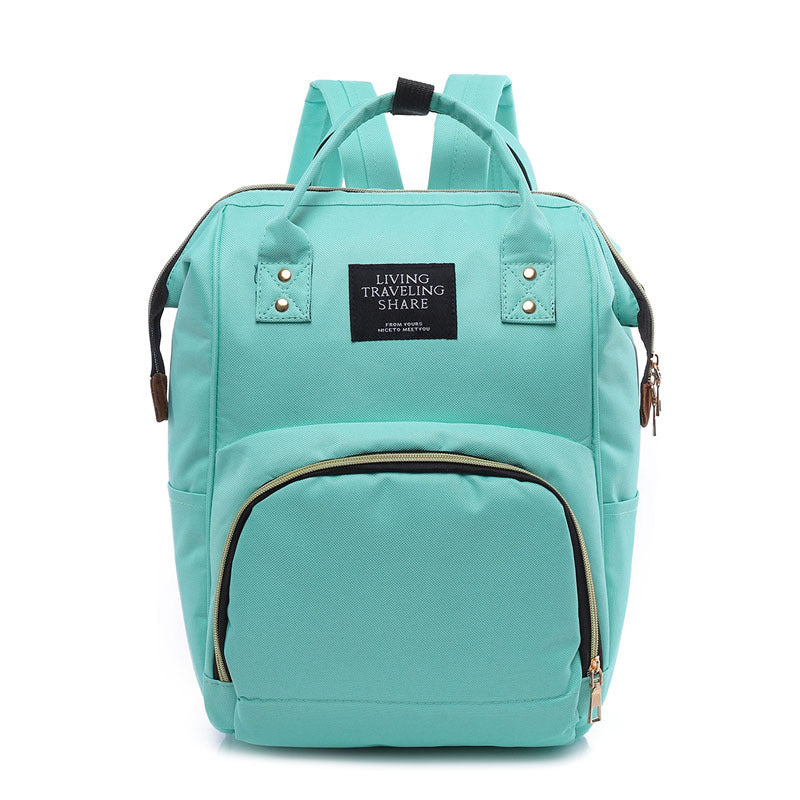 Mommy bag 2025 new Korean style fashion canvas color matching backpack women's bag Baoma milk bottle bag