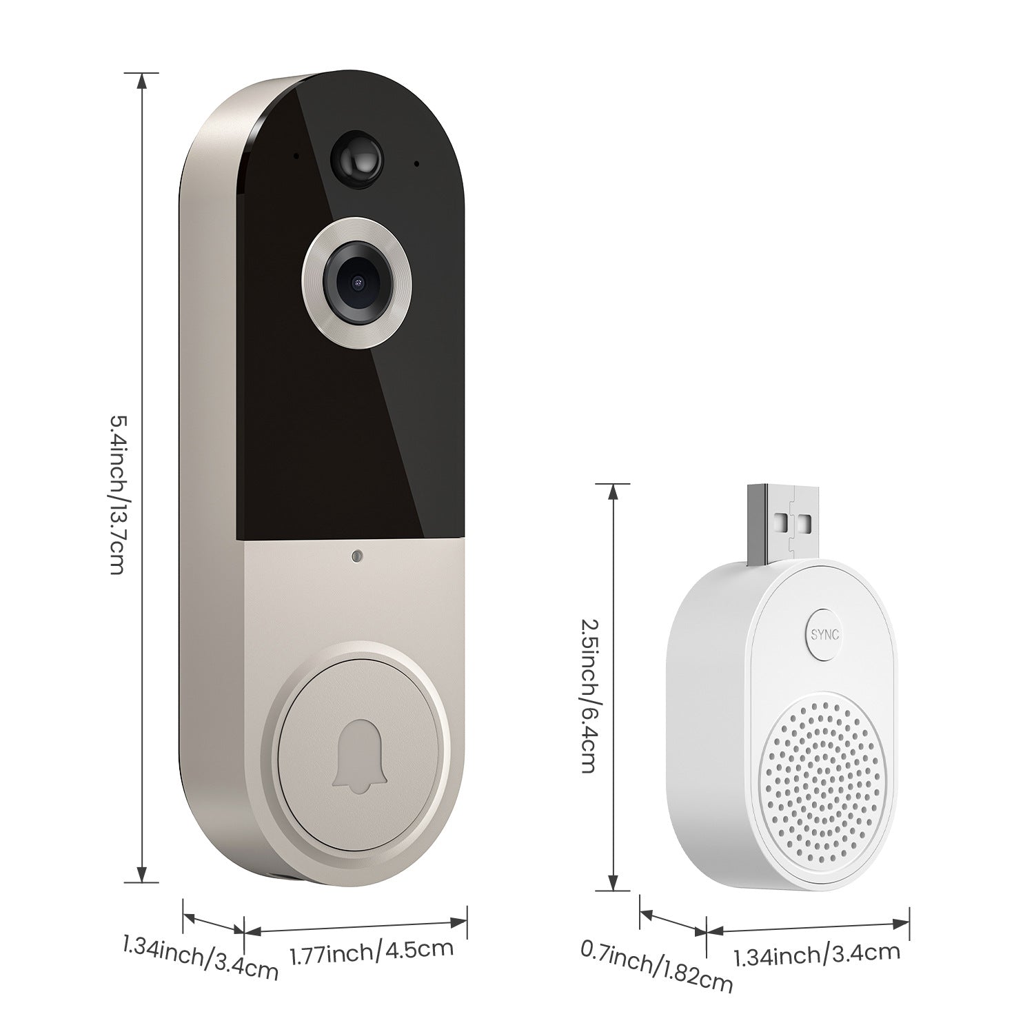 Cross-border smart video doorbell, wireless remote video intercom, human detection, HD night vision, smart home monitoring