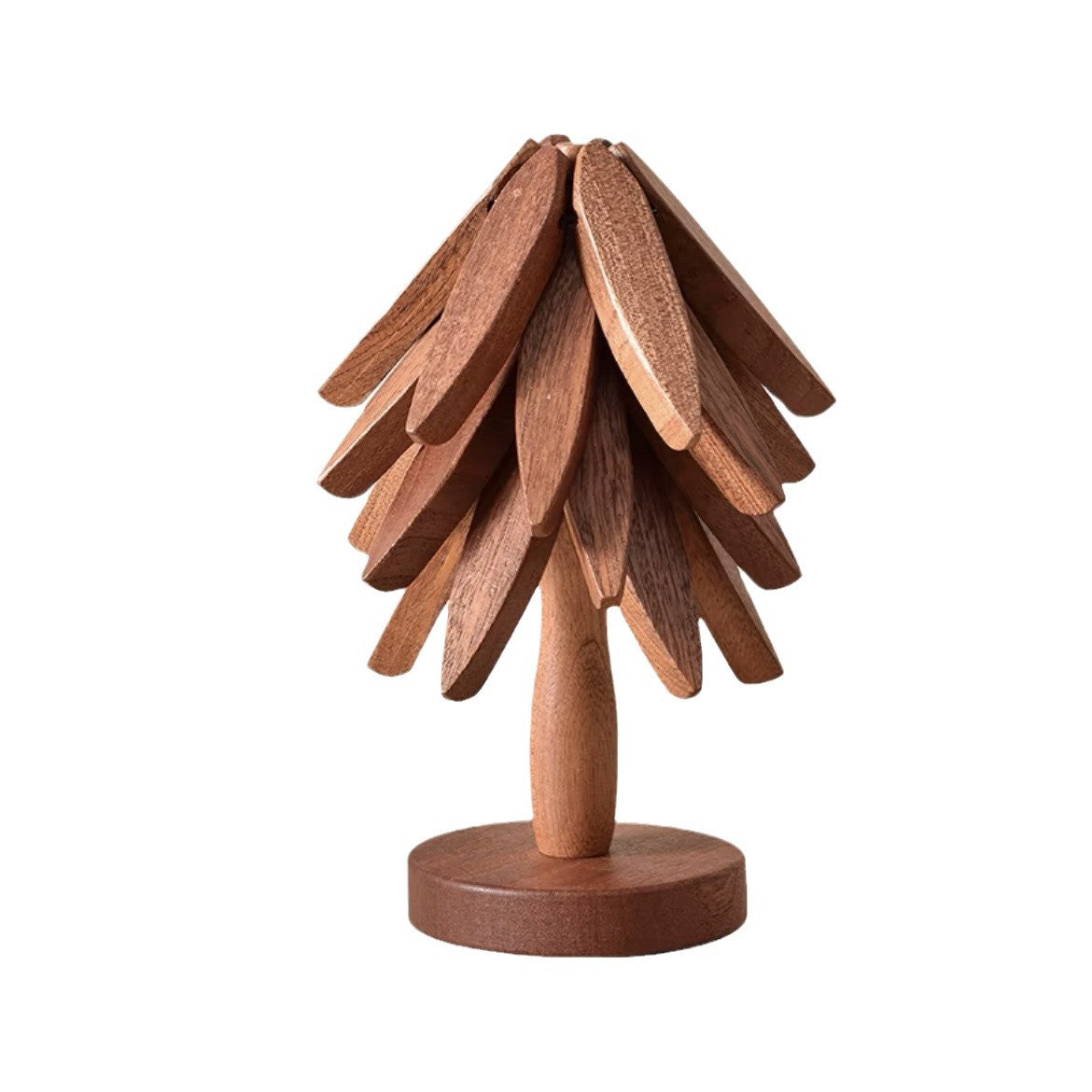 A tree wood insulation coaster creative irregular shaped table mat anti-scalding heat-resistant insulation pad solid wood table mat