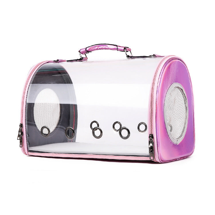 Wholesale pet backpack transparent one-shoulder suitcase pet universal lightweight handbag foldable travel cat bag