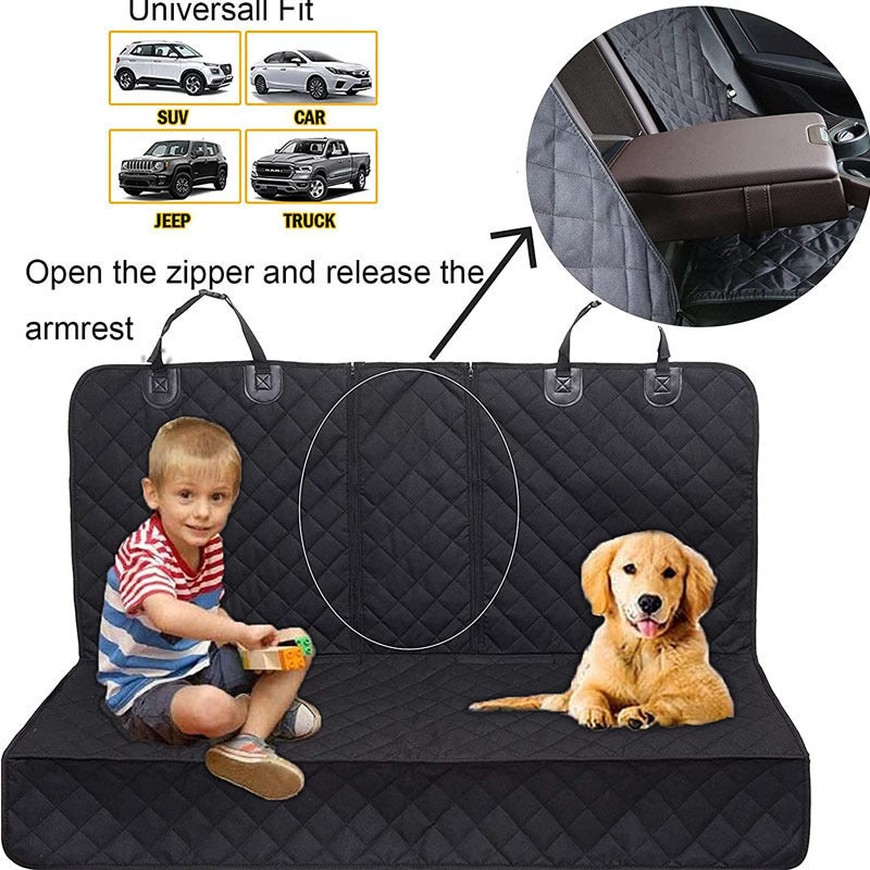 Car pet mat rear dog seat cushion moisture-proof and dirt-proof car back seat cushion thickened Oxford cloth pet seat cushion