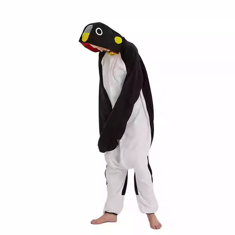 Salamander dragon taming tiger shark lion brown monkey Teletubbies adult cartoon one-piece pajamas Halloween cosp