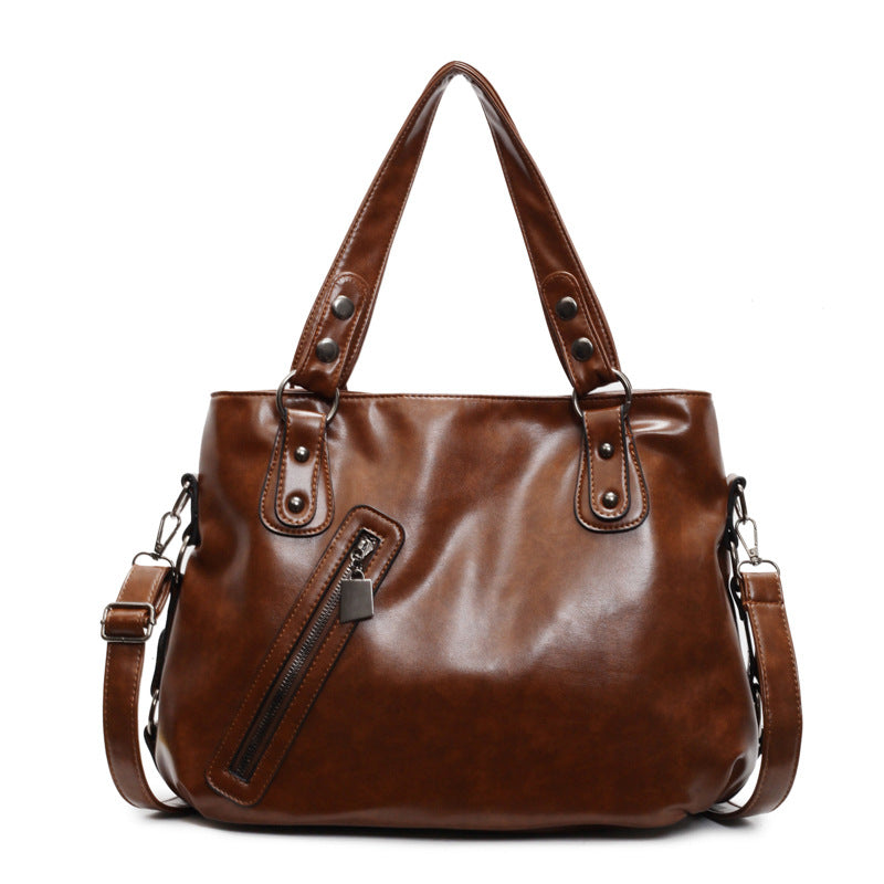 Cross-border new tote bag high-end temperament versatile mother bag stylish high-end commuting large-capacity shoulder bag