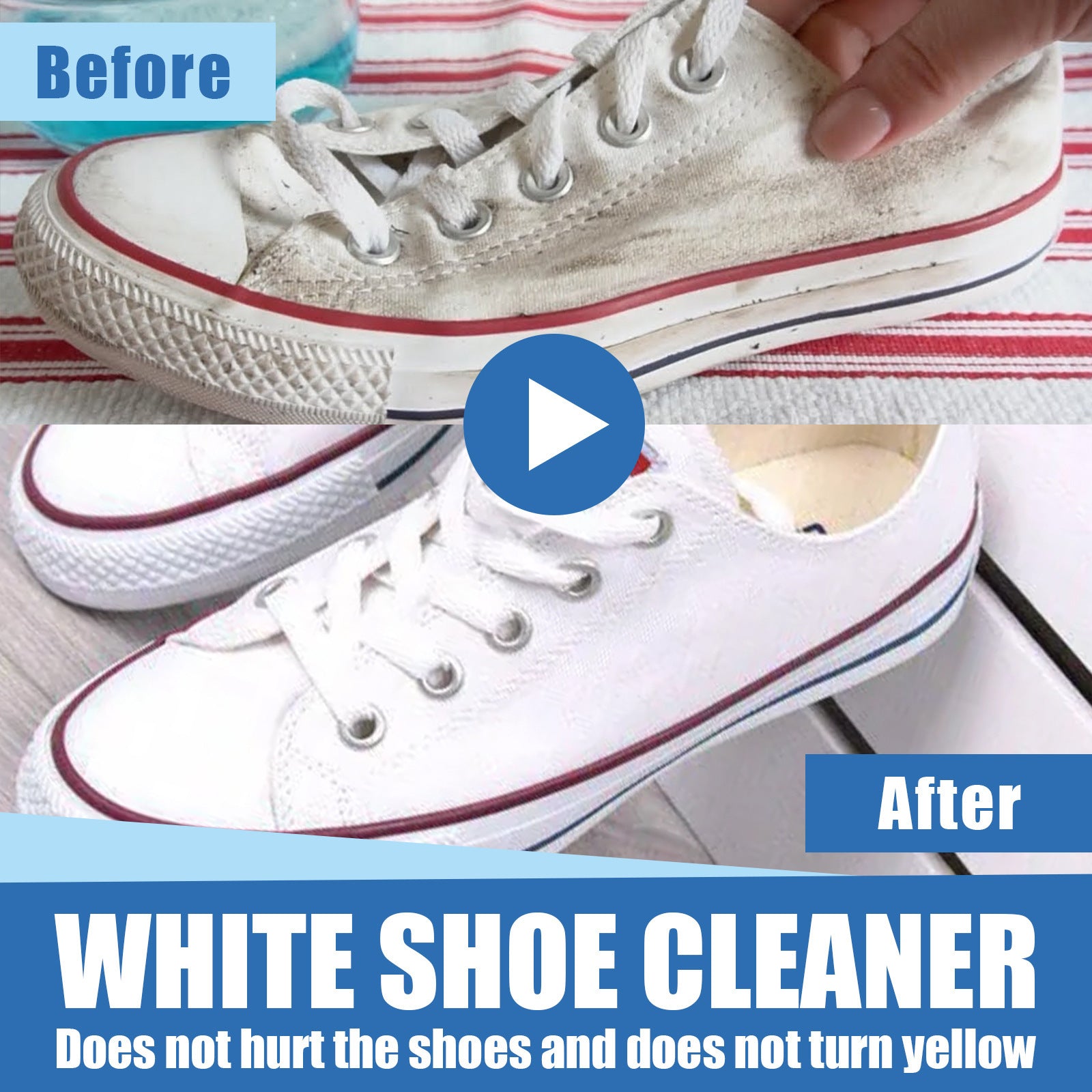 Jue Fish White Shoe Cleaning Cream Whitening Magic Tool No-wash Sports Canvas Shoes Cleaning and Stain Removal