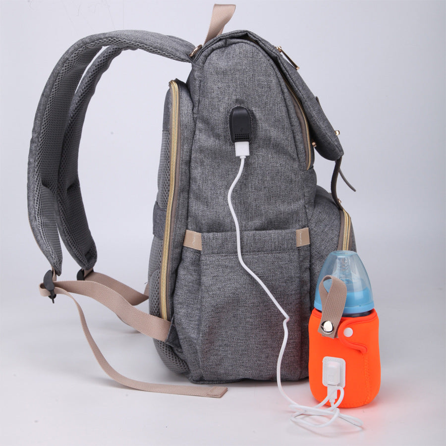 Cross-border hot selling large capacity mommy bag multi-pocket backpack multi-function waterproof maternity mother and baby bag outing bag
