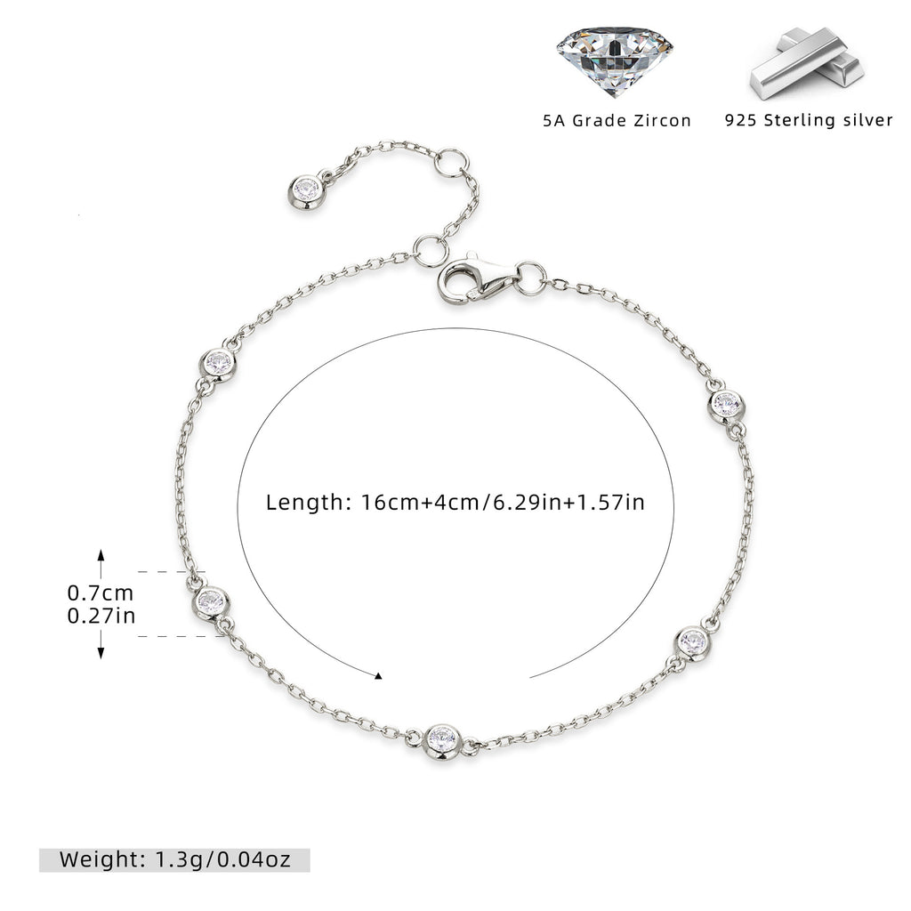 Cross-border new S925 sterling silver bracelet fashionable and simple women's hand jewelry personality light luxury high-end niche jewelry female