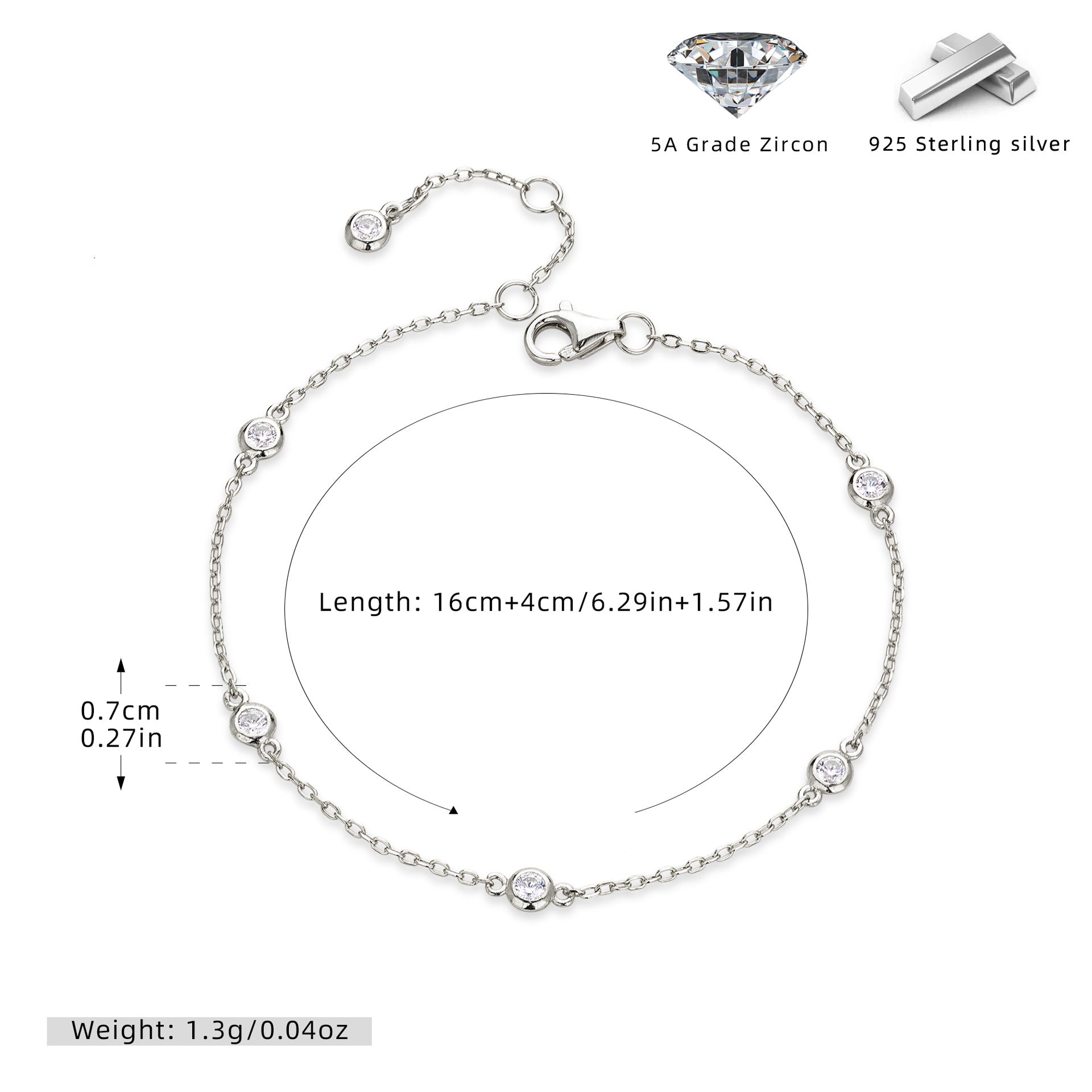 Cross-border new S925 sterling silver bracelet fashionable and simple women's hand jewelry personality light luxury high-end niche jewelry female