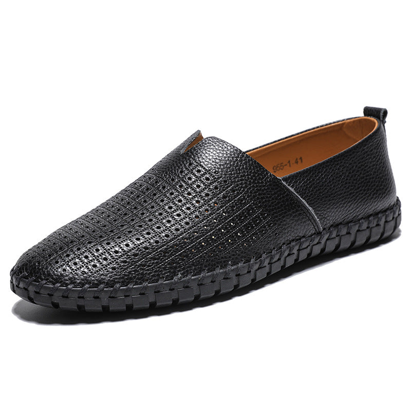 Cross-border hot-selling large-size men's casual shoes, slip-on top layer cowhide slip-on shoes, leather shoes, sizes 48, 49, and 50