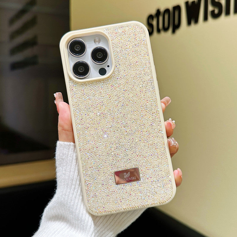 Luxury full diamond iPhone 16 rhinestone mobile phone case Apple 15 suitable for 14promax diamond anti-fall full protection