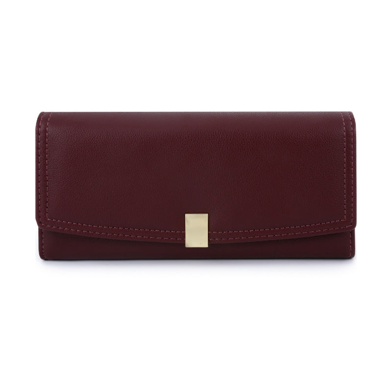 Tailian's new dark Korean wallet, long three-fold ladies' high-end foreign trade, clutch bag purse