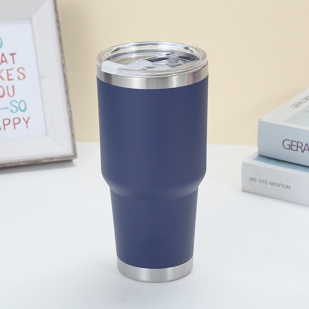 30oz car mug, ice beer mug, 304 stainless steel color insulation mug, gift mug, plastic spray mug wholesale