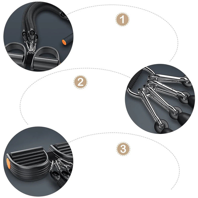 Multifunctional pull rope set pedal puller latex anti-break puller pull rope four-tube puller