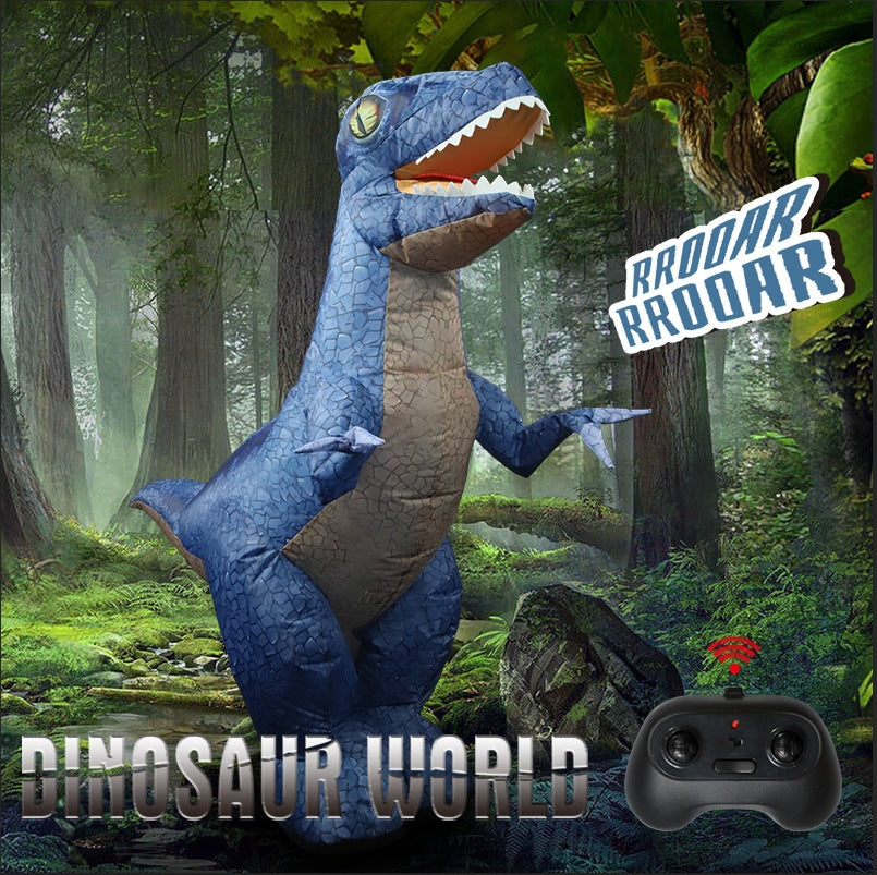 Cross-border large automatic inflatable deflation spoof electric remote control dinosaur 2.4G remote control model children's toy