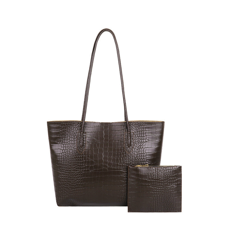 High-quality bag for women autumn and winter new trendy Internet celebrity tote bag for college students to go to class, one shoulder and underarm with large capacity