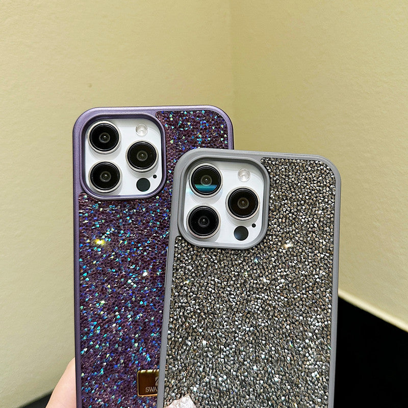 Luxury full diamond iPhone 16 rhinestone mobile phone case Apple 15 suitable for 14promax diamond anti-fall full protection