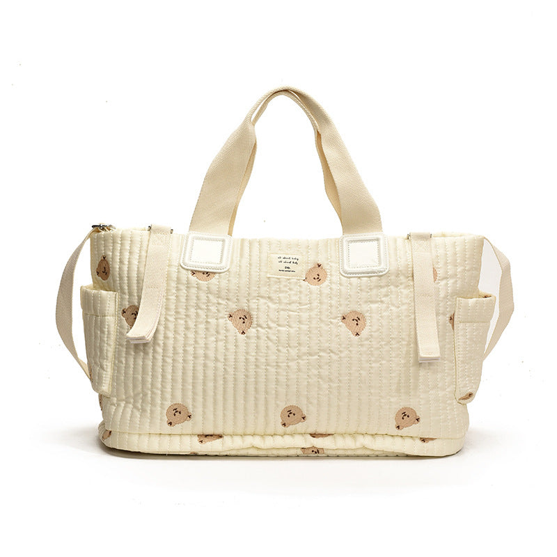 Mommy bag high quality Korean style full embroidery large capacity crossbody mother and baby bag for going out large capacity tote mommy bag